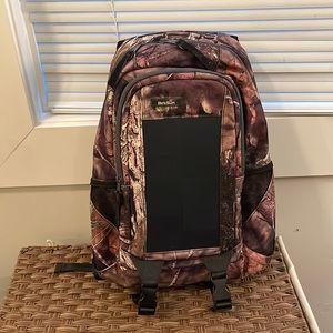 Camouflage solar panel backpack